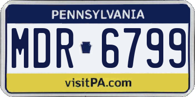 PA license plate MDR6799