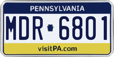 PA license plate MDR6801