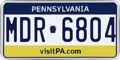 PA license plate MDR6804