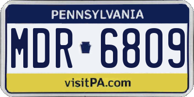 PA license plate MDR6809