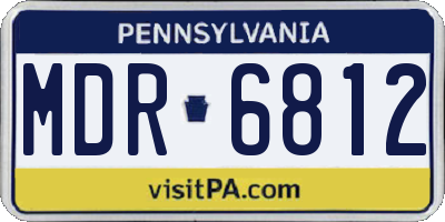 PA license plate MDR6812