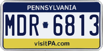 PA license plate MDR6813