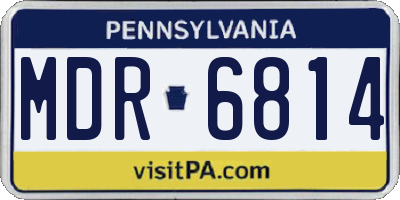 PA license plate MDR6814