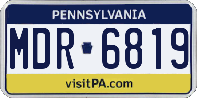 PA license plate MDR6819