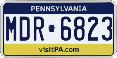 PA license plate MDR6823