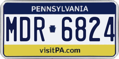 PA license plate MDR6824