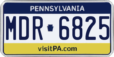 PA license plate MDR6825