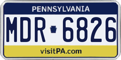 PA license plate MDR6826
