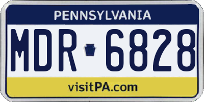 PA license plate MDR6828