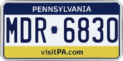 PA license plate MDR6830