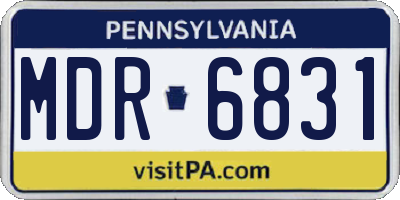 PA license plate MDR6831