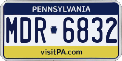 PA license plate MDR6832