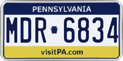 PA license plate MDR6834