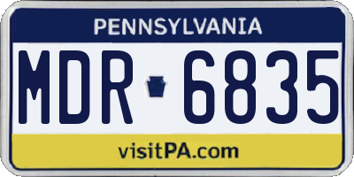 PA license plate MDR6835