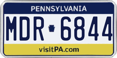 PA license plate MDR6844