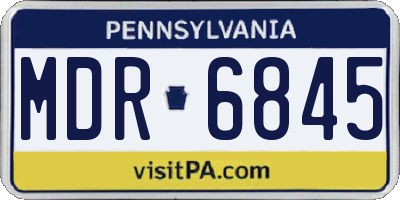 PA license plate MDR6845
