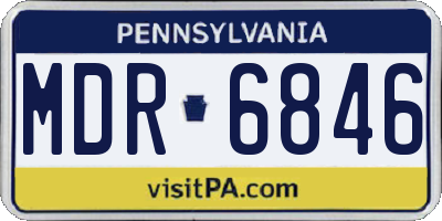 PA license plate MDR6846