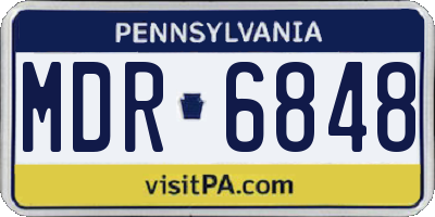 PA license plate MDR6848