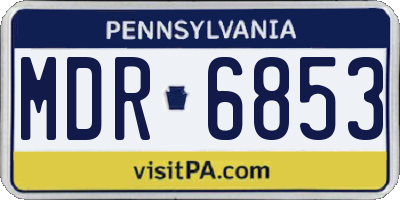 PA license plate MDR6853