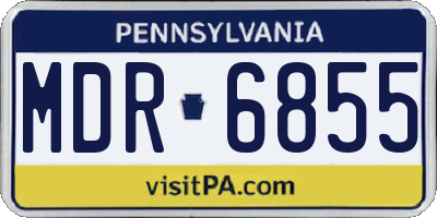 PA license plate MDR6855