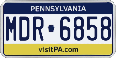 PA license plate MDR6858