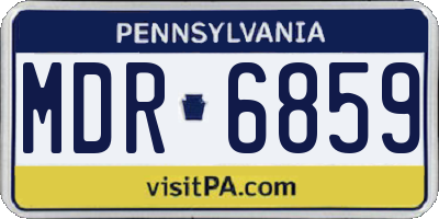 PA license plate MDR6859