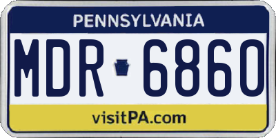 PA license plate MDR6860
