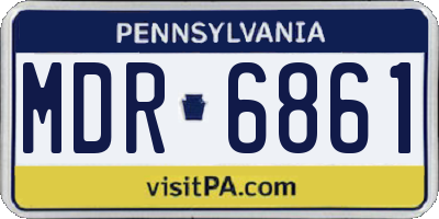 PA license plate MDR6861