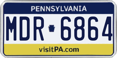 PA license plate MDR6864