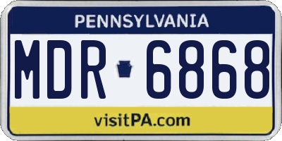 PA license plate MDR6868