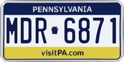 PA license plate MDR6871