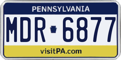 PA license plate MDR6877