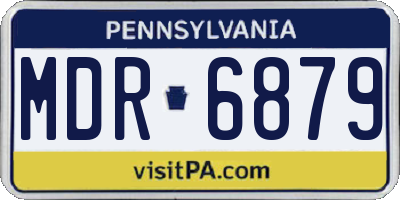 PA license plate MDR6879