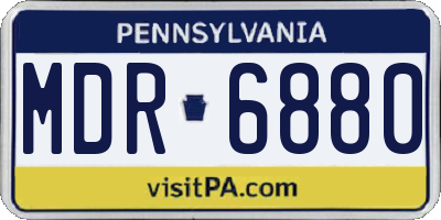 PA license plate MDR6880