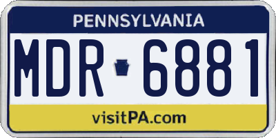 PA license plate MDR6881