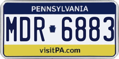 PA license plate MDR6883