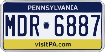 PA license plate MDR6887