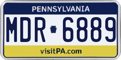 PA license plate MDR6889
