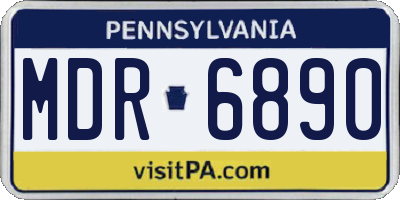 PA license plate MDR6890