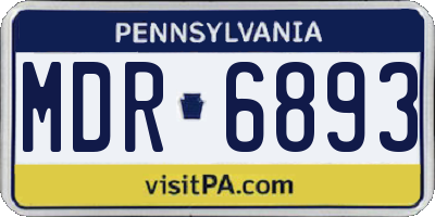 PA license plate MDR6893
