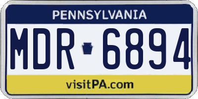 PA license plate MDR6894