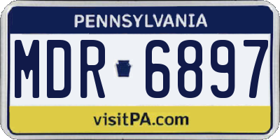 PA license plate MDR6897