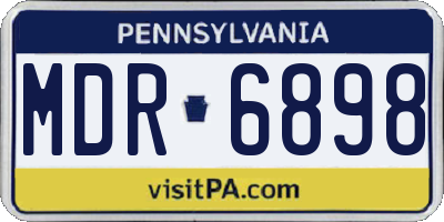 PA license plate MDR6898