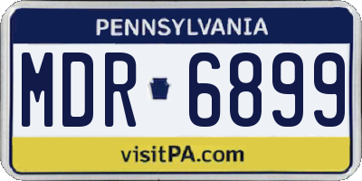 PA license plate MDR6899
