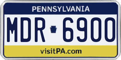 PA license plate MDR6900
