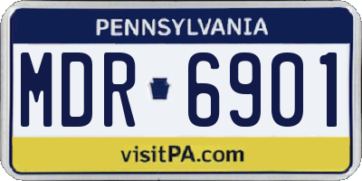 PA license plate MDR6901
