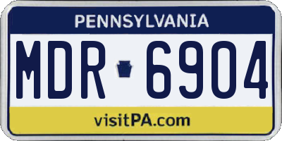 PA license plate MDR6904