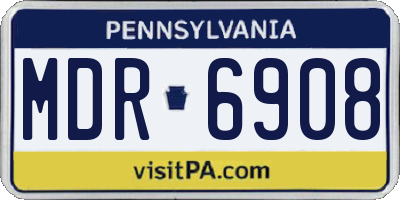 PA license plate MDR6908