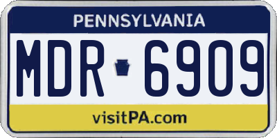 PA license plate MDR6909