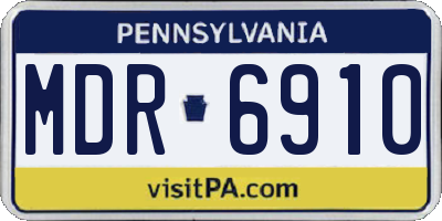 PA license plate MDR6910
